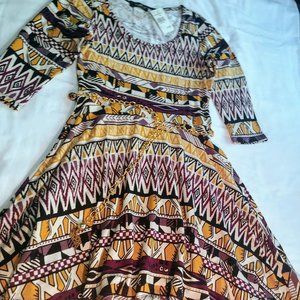 Love J Multicolor Flare Mini Dress